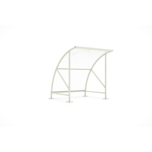 Zadaszenie SWING z okrągłym łukiem, szerokość 2040 mm, RAL 9002 szaro-biały