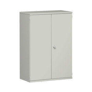 Szafa biurowa Profi, 3 poziomy, szerokość 800 mm, drzwi skrzydłowe, jasnoszara