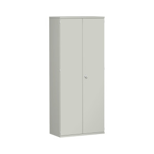 Szafa biurowa Profi, 5 poziomów, szerokość 800 mm, drzwi skrzydłowe, jasnoszara