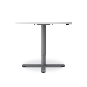 Stół kolumnowy z podstawą krzyżakową, możliwość regulacji wysokości, Ø x wys. 900 x 680-1120 mm, kolor biały