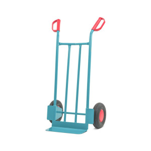 Wózek z rury stalowej Ameise®, udźwig 250 kg, szufla szer. x gł. 400 x 150 mm, ogumienie pneumatyczne