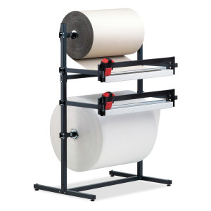 Rocholz podwójny stojak do cięcia, z dwiema jednostkami tnącymi, maks. ciężar rolki 130 kg, szerokość cięcia 750 mm