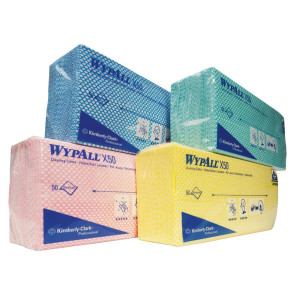 Ściereczki WypAll® X50, Interfold, wys. x szer. 41,8 x 22,1 cm, kolor zielony