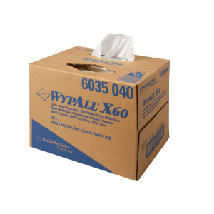 Ściereczki WYPALL X60, wys. 426 x 317 mm, skrzynki BRAG, białe