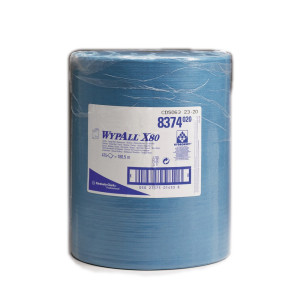 Ściereczki WYPALL X80, wys. 340 x 315 mm, duża rolka, białe
