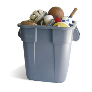 Pojemnik uniwersalny Rubbermaid®, tworzywo sztuczne, kwadratowy, 106 l, czerwony