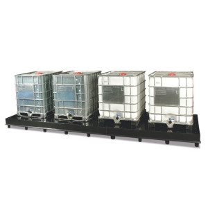 Stacja IBC wykonana z PE, włącznie z błacha dziurkowana, wys. wys. x szer. x gł.. 290 x 1,720 x 5,170 mm