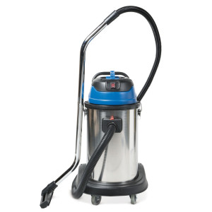 Odkurzacz przemysłowy HEMMDAL, możliwość czyszczenia na mokro i sucho, pojemnik ze stali szlachetnej 1500 W, 30 l, przechylane podwozie, pałąk do pchania