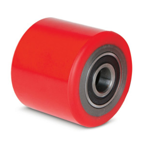 rolki wideł cowy Ameise® typ ACY20/25, BF3, BF, Delta, Tandem, PU, Ø x szerokość 80 x 70 mm, czerwony