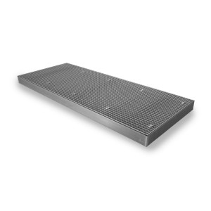 Płaska wanna ociekowa ze stali, udźwig 6 500 kg/m², wys. x szer. x gł. 118 x 1000 x 2500 mm