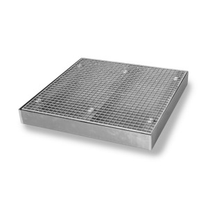 Płaska wanna ociekowa ze stali, udźwig 6 500 kg/m², wys. x szer. x gł. 118 x 1000 x 1000 mm