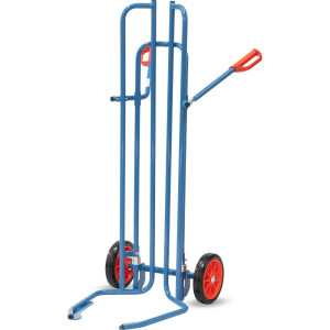 Wózek do opon fetra® ze stali, udźwig 200 kg, do 8 opon, ogumienie z pełnej gumy