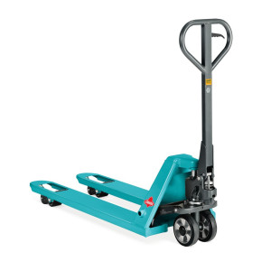 BESTSELLER Ręczny wózek paletowy Ameise® PTM 2.0 z szybkim unoszeniem, udźwig 2000 kg, długość wideł 1150 mm, poliuretan, podwójne rolki