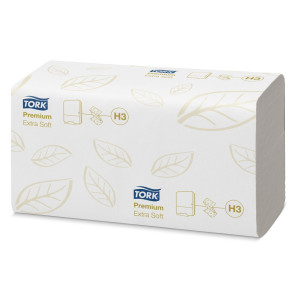 Ręczniki TORK® Premium, składane zygzakowate, 3 000 ręczników, białe