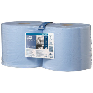 TORK® bardzo mocne chusteczki, oznakowanie ekologiczne UE, wys. 340 x 235 mm, 2 rolki, niebieski