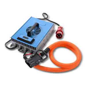 Ładowarka zewnętrzna D400, 80 V, 60 A, CEE czerwona 32A, 4-pinowa – 3P+E do elektrycznego wózka widłowego AntOn by Jungheinrich CBH 2.0
