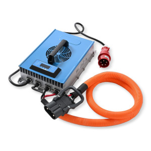 Ładowarka zewnętrzna D400, 80 V, 60 A, CEE czerwona 32A, 5-pinowa – 3P+N+E do elektrycznego wózka widłowego AntOn by Jungheinrich CBH 2.0