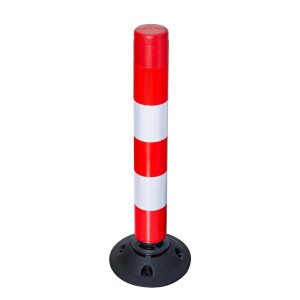 Słupek prowadzący FlexPin, czerwono-biały, wysokość 760 mm