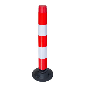 Słupek prowadzący FlexPin, czerwono-biały, wysokość 1 000 mm