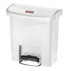 Rubbermaid Slim Jim® pojemnik na pedały z szerokim pedałem bocznym, plastik, 15 litrów, biały