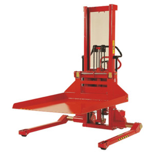 Akumulatorowy wózek podnośnikowy o szerokim rozstawie kół, z platformą, maszt pojedynczy, udźwig 1000 kg, wysokość podnoszenia 1485 mm, platforma 990 x 1092 mm