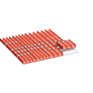 Zestaw zagłębień (niecek) LISTA 36x36E, (szer. x gł. x wys.) 612 x 612 x 50 mm, 66 cz.