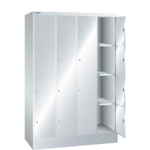 Szafa ze schowkami LISTA, (szer. x gł. x wys.) 1200 x 500 x 1795 mm, 4 x 4 schowki, zamek cylindryczny