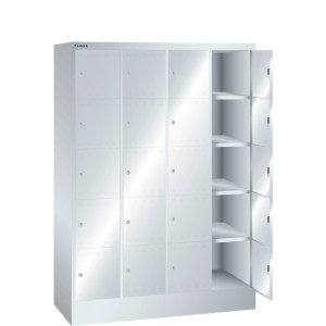 Szafa ze schowkami LISTA, (szer. x gł. x wys.) 1200 x 500 x 1695 mm, 4 x 5 schowków zamek cylindryczny
