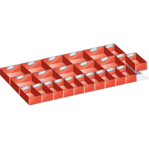 Zestaw skrzynek do pojemników LISTA (szer. x gł. x wys.) 867 x 459 x 95 mm, 24 cz.