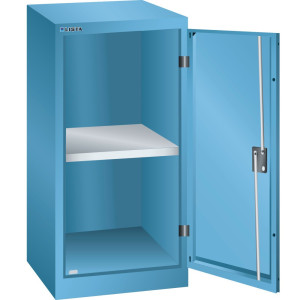 Szafa dostawna LISTA, (szer. x gł. x wys.) 500 x 500 x 1000 mm, 1 regulowana półka, jasnoniebieski, RFID Lock