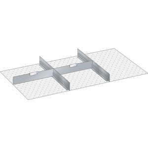 Zestaw ścianek szczelinowych i płyt rozdzielających LISTA 54x27E, (szer. x gł.) 918 x 459 mm, 2 ścianki szczelinowe, 2 płyty rozdzielające, do wysokości przodu 50 mm