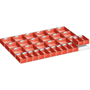 Zestaw skrzynek do pojemników LISTA 54x36E (szer. x gł. x wys.) 918 x 612 x 50 mm, 30 cz.