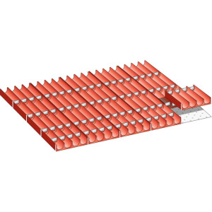 Zestaw zagłębień (niecek) LISTA 45x36E, (szer. x gł. x wys.) 765 x 612 x 50 mm, 100 cz.