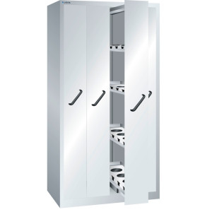 Szafa z wysuwem pionowym LISTA, (szer. x gł. x wys.) 1000 x 695 x 1950 mm, z przednimi osłonami, 4 szuflady, KEY Lock