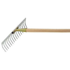 Profesjonalne grabie ogrodowe FLORA, hartowane, możliwość regulacji, 14 zębów, szerokość 360 mm
