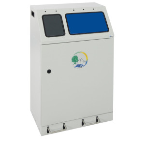 Kompaktowy pojemnik na surowce wtórne stumpf® z dźwignią nożną, 1 x 30, 1 x 60 l