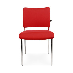 Krzesło dla gości Topstar® Classic z oparciem tapicerowanym + stelaż 4-nożny, kolor czarny