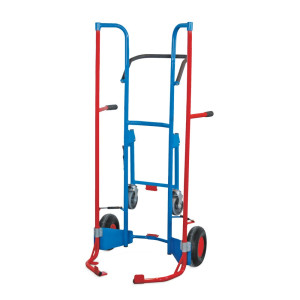 Wózek do opon VARIOfit® z kołami podporowymi, udźwig 200 kg, do 8 opon, ogumienie pneumatyczne