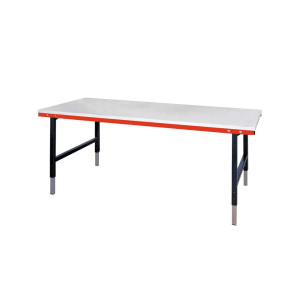 Rocholz stół do pakowania z ręczną regulacją wysokości, z udźwigiem 200 kg, wys. x szer. x gł. 690–960 x 2 000 x 920 mm