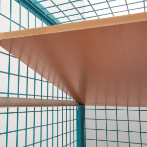 Półka dodatkowa do wózka szafkowego Ameise®, ściany kratowe, turkusowy, wys. × szer. × gł. 25 × 995 × 690 mm