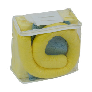 Zestaw awaryjny w torbie z PCW, chemikalia, chłonność 20 l, żółty