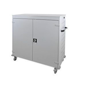Wózek do przechowywania laptopów/tabletów, wys. x szer. x gł. 1250 x 1310 x 500 mm, 30 komór, z zasilaniem