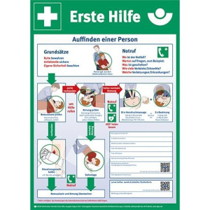 B-Safety Instrukcje dotyczące udzielania pierwszej pomocy, zgodnie z informacją DGUV 204-001