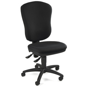 Krzesło biurowe obrotowe Topstar® Point 80, wysokie oparcie, siedzisko z muldą, kolor czarny