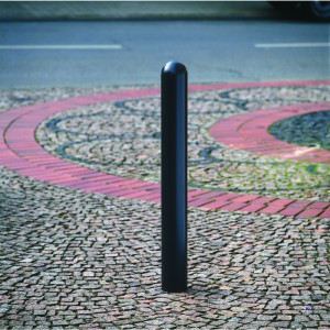 Pachołek CITY WIEN, rura okrągła Ø 108 mm, do osadzenia w betonie wraz z tuleją gruntową, zdejmowany, bez uchwytu łańcuchowego