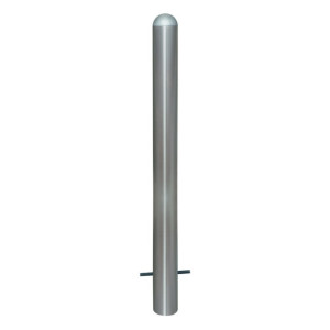 Słupek ochronny do stacji ładujących I, Ø 108 mm, wysokość 1200 mm, do osadzania w betonie, stal szlachetna, bez pierścieni odblaskowych