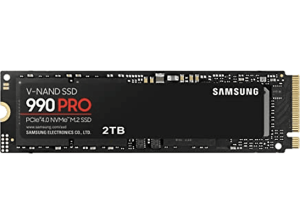 Disco duro SSD Interno 2 TB - Samsung 990 PRO MZ-V9P2T0BW, Interno, PCI Express 4.0, M2, 7450 MB/s, Negro