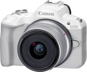 Canon Eos R50 + Rf-s 18-45mm White