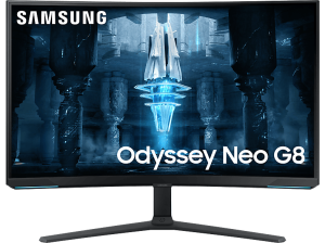 REACONDICIONADO Seminuevo Bueno Monitor gaming - Samsung Odyssey Neo G8 LS32BG850NPXEN, 32", UHD 4K, 1ms, 240Hz, Negro/Blanco