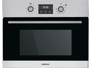 Horno compacto - Infiniton 45AXD8, Multifunción, Esmalte fácil de limpiar, 40 l, 59.5 cm, Doble acristalamiento, Acero Inox